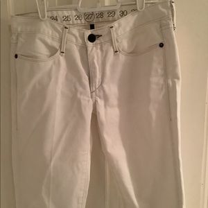 Earnest sewn white denim jeans
